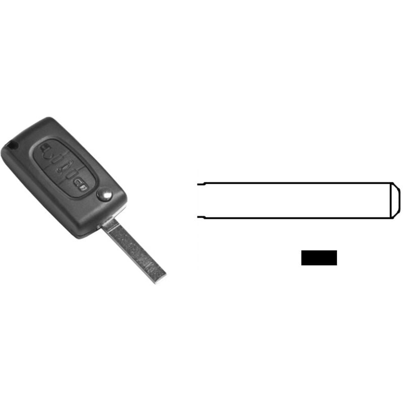 Image of Cover chiavi per auto citroen va2brs8 - va2brs8 - 3 bottoni - flip