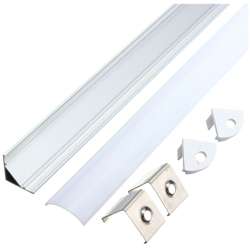 Image of Guscio rigido in alluminio da 50 cm per nastro 5050 5630 7020 led Strip v.