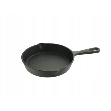 Gusseiserne Bratpfanne 15 cm, ideal zum Servieren von Speisen, massiv gegossen