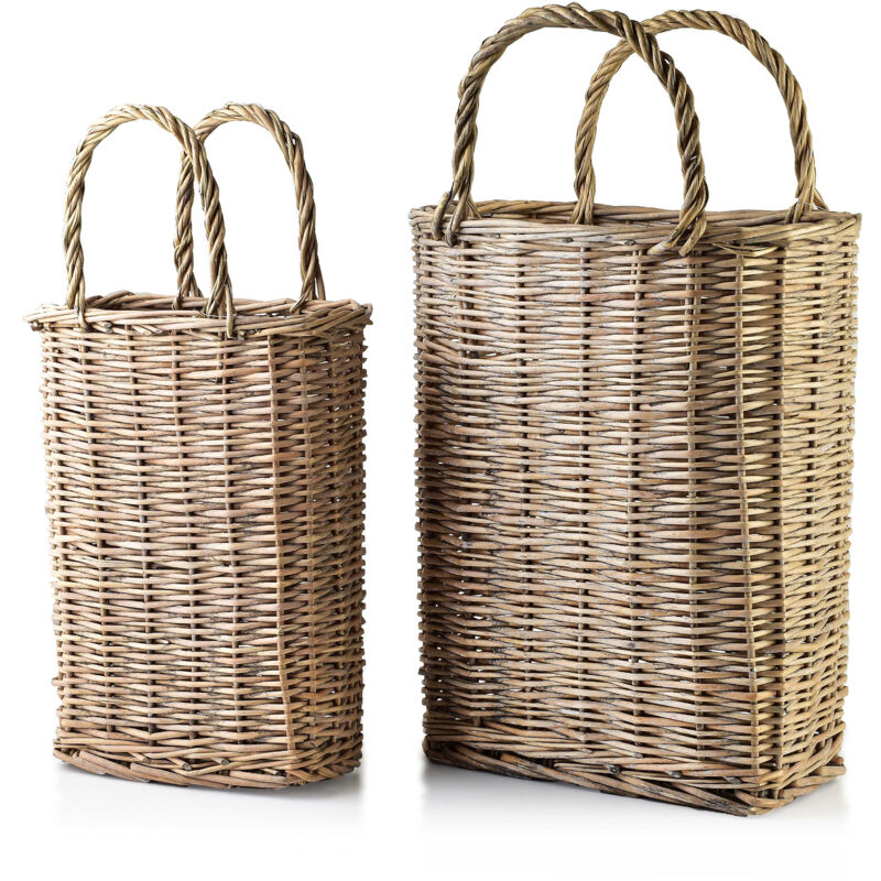 GUSTAV Lot de 2 paniers multifonctions 39,5x27xh48/h65cm, 30x17,5xh40/h56cm