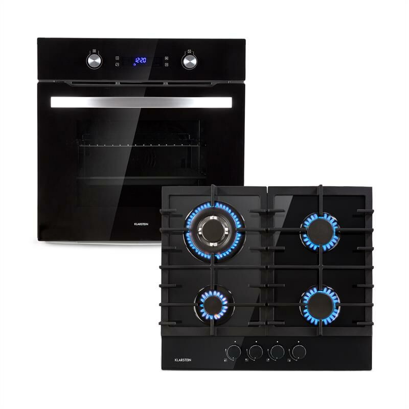 

Gusteau Ignito Set de horno y cocina a gas 64L Negro Acero inoxidable