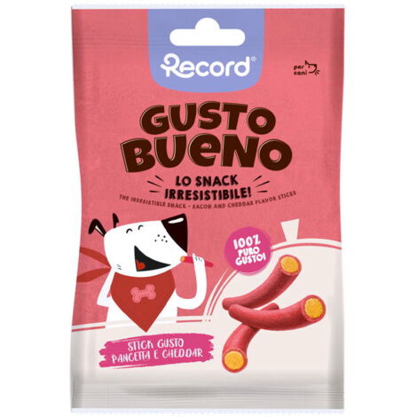 Gusto Bueno Mini Stick al gusto pancetta e cheddar per cani 24 confezioni x 50 g cad.