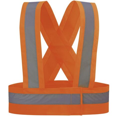 Gut sichtbare Hosenträger in Fluororange HVTORA Größe M JUBA