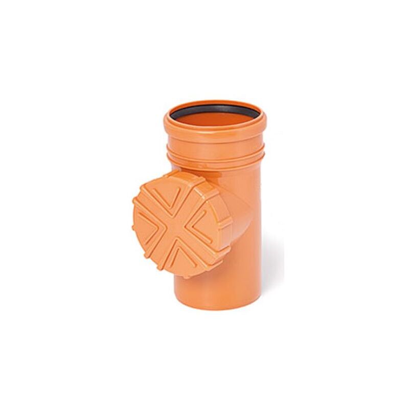 Gutter Flush System Cleanouts with Strainer 110mm Pipe Diameter Orange Color