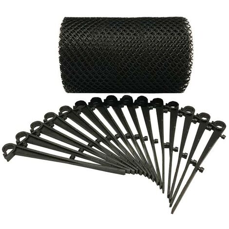Gutter Protection Mesh Guard with 15 Fixing Clips (6m x 17.5cm)