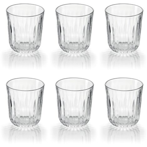 Guzzini - Gocce, Set 6 Bicchieri in Vetro Everyday, 320 cc, Trasparente