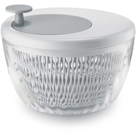 Guzzini - Kitchen Active Design, SPIN&STORE, Centrifuga Insalata con Coperchio - Bianco, Ø 26 x h19 cm - 17090011