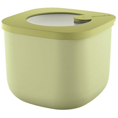 Guzzini - Kitchen Active Design, STORE&MORE BIO, Contenitore Ermetico Alto per Frigo/Freezer/Microonde (S) - Verde Avocado, 12,2 x 12,2 x h9,8 cm  750cc - 170722253