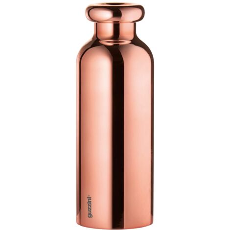 Guzzini - On The Go, ENERGY, Bottiglia Termica da Viaggio - Oro Rosa, Ø 7.3 x h21.2 cm  500 cc - 116700101