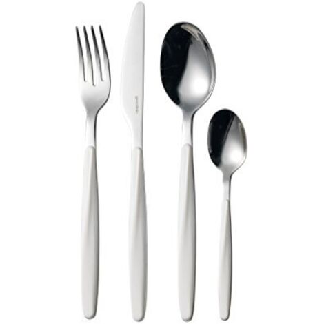Guzzini Set 24 Posate My Fusion, Bianco, 16.8 x 7.5 x h25.5 cm