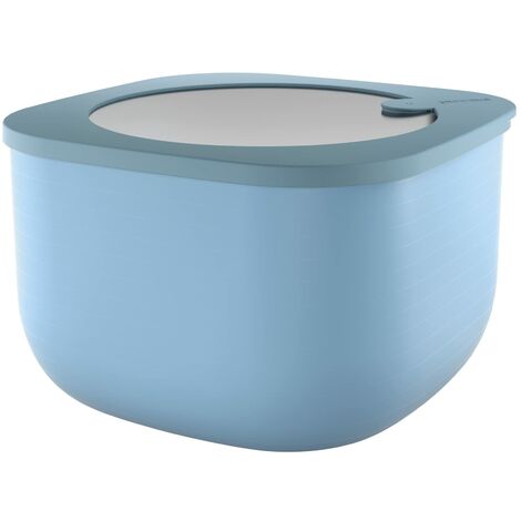 Guzzini Store&More Kitchen Active Design Contenitori Ermetici Alti per Frigo/Freezer/ Microonde (L), 19.5 x 19.5 x 12.3 cm, Blu (Matt Mid blue)