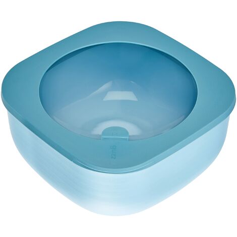 Guzzini Store&More Kitchen Active Design Contenitori Ermetici Bassi per Frigo/Freezer/ Microonde (L), 19.5 x 19.5 x 9.3 cm, Blu (Matt Mid blue)