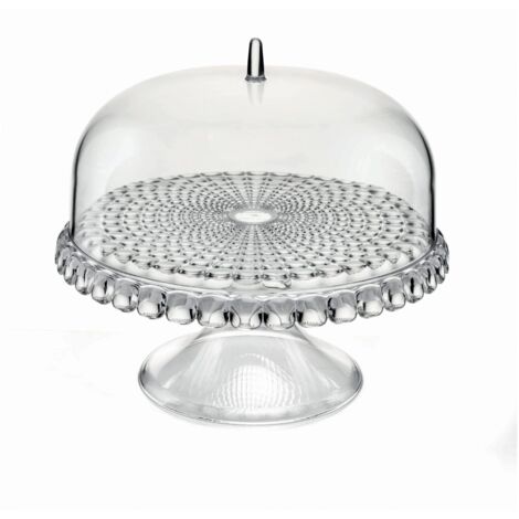 Guzzini - Tiffany, Alzata con Campana Piccola, Tortiera con Coperchio - Trasparente, Ø 30 x h27 cm - 19940100