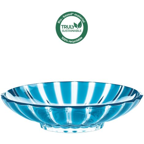 Guzzini Turquesa Cuello Alto Frutero Centro De Mesa