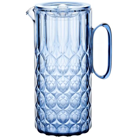 Guzzini - Vanity, pichet avec couvercle, bleu denim, en SAN Bio-based et SMMA Bio-based - WATER