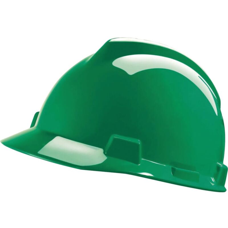MSA - GV141 V-Gard Safety Helmet, PushKey Sliding Suspension, Green