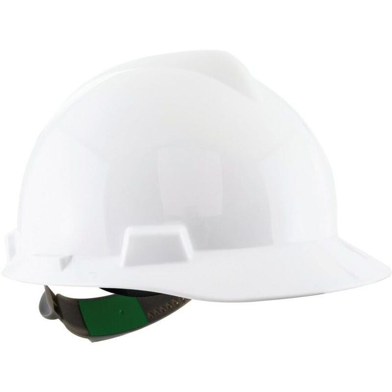 GV111 V-Gard Safety Helmet, PushKey Sliding Suspension, White - MSA