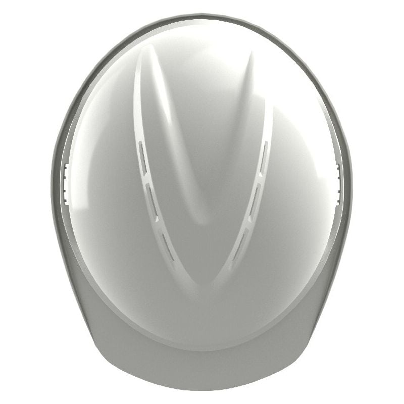 GV511 V-gard 500 White Safety Helmet with Pushkey Sliding Suspension - MSA
