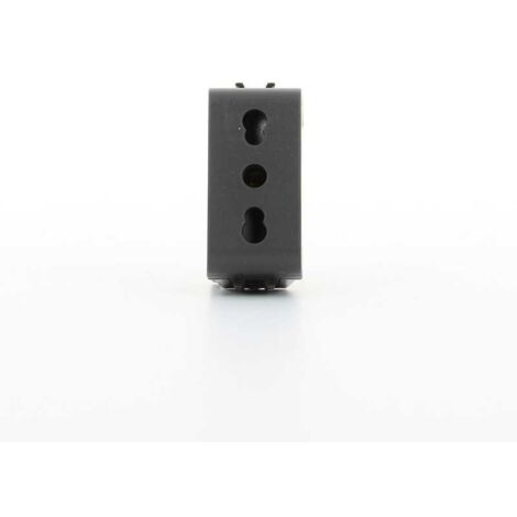 GW12203 Enchufe 1 Módulo 2P+T 16A Bivalente P17-P11 Negro