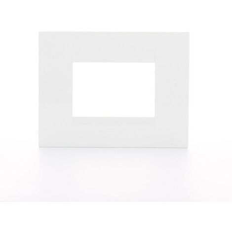 GW16403Tb Placca Geo 3 Moduli Bianco Latte