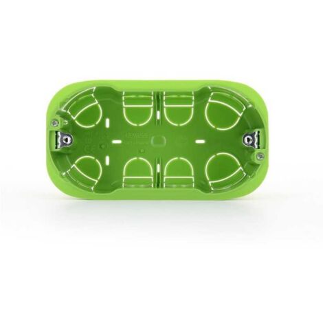 GW24404Pm Caja rectangular de 4 módulos para paredes móviles ligeras verde