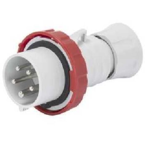 GW60042H Enchufe móvil recto 3P+N+T 32A 380-415V 50/60Hz 6H Rojo
