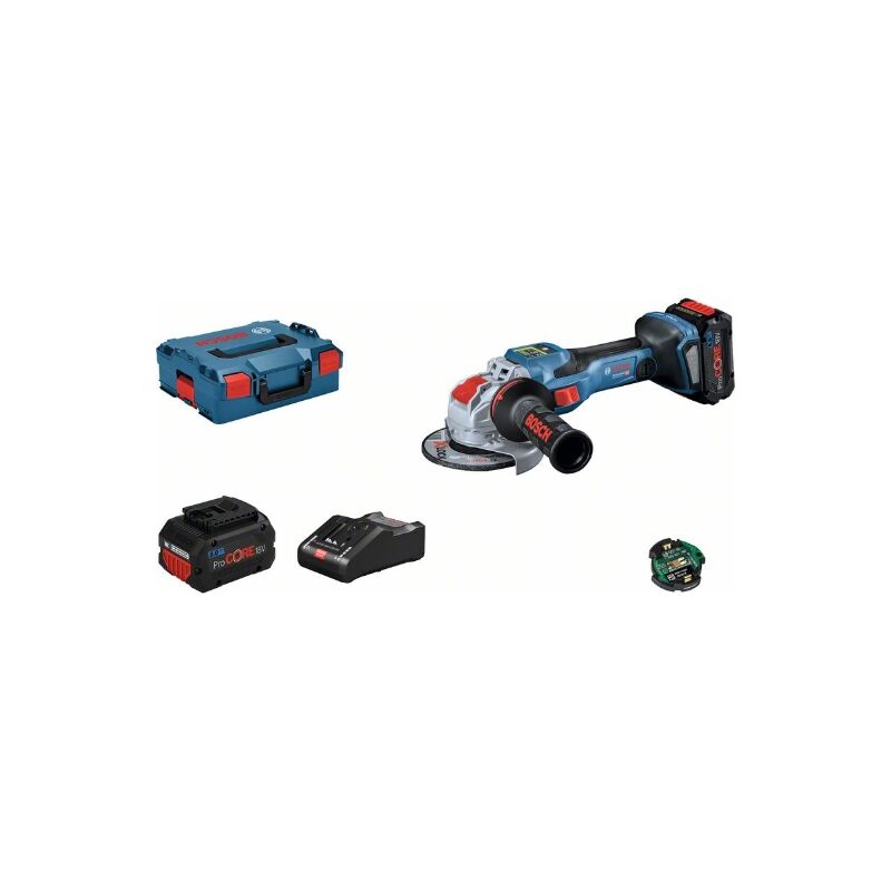 

Bosch - Amoladora Angular A Batería Biturbo X-Lock Gwx 18V-15 SC 1.500 W + Cargador Rápido + 2 baterías 8Ah y maleta