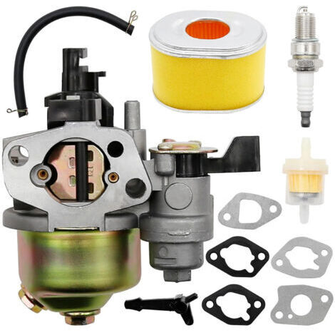 GX120 Vergaser für Honda GX160 GX200 GX168 GX140 5,5 PS 6,5 PS Rasenmähermotor Ersatzteile mit Ölschlauch, Zündkerze, Kraftstofffilter usw.