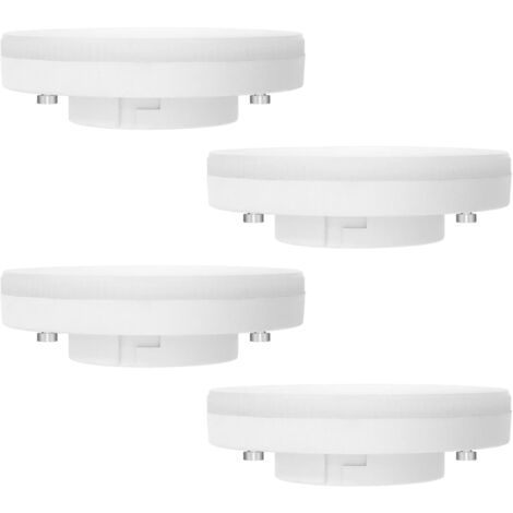 GX53 LED-Leuchtmittel, 7 W, Warmweiß 2700 K, nicht dimmbar, entspricht 50 W Halogen, GX53 LED-Spot-Glühbirne für Schränke, Vitrinen, 180°, AC 220 V, 665 lm, 4 Stück