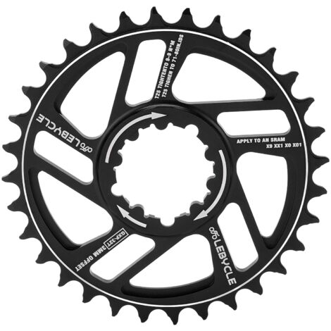 GXP 32T Direct-Mount-Kettenblatt aus Aluminiumlegierung für Mountainbikes, 3 mm Versatz, schwarz