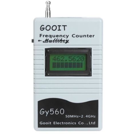 GY560 Compteur de Fréquence Portable 50MHz à 2,4GHz Outil de Mesure de Fréquence Radio Bidirectionnelle pour Bateau Voiture