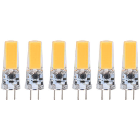 GY6.35 COB Silikon-LED-Lampe [Markenlos] - 6 Stück - 5 W 500 lm Warmweiß - Deckenleuchte für Wohnzimmer - 360° Wärmeableitung