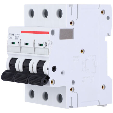 GYM9-C65 Disjoncteur 3P 230/400VAC 50/60Hz IP20 Disjoncteur électrique de protection contre les fuites