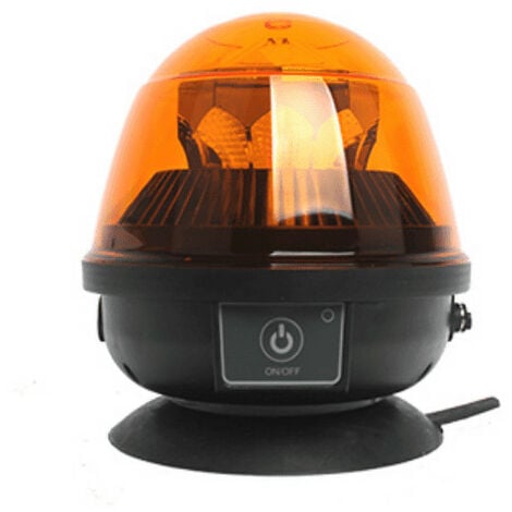 Dinfu Gyrophare LED orange 12V sans fil lumière stroboscopique feux  clignotant magnetique d'urgence signalement lumières pour auto véhicule