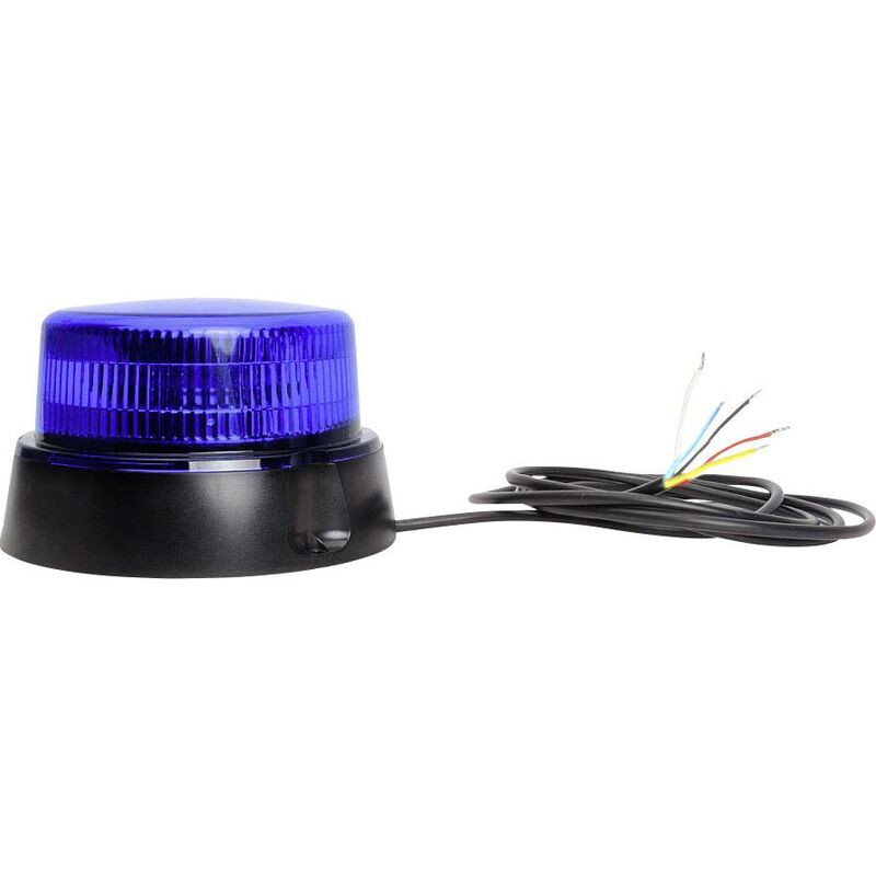 WAS - Gyrophare W126 Double Flash 867.4DSYNC 12 v, 24 v via réseau de bord montage par vissage bleu X749761