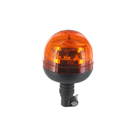 Gyrophare Et Gyroflash à Led (3 Modes: 2 Flash + 1 Rotatif), 10-30v, 36w, Orange, Sur Tige Flexible. Protection Ip56. Homologué