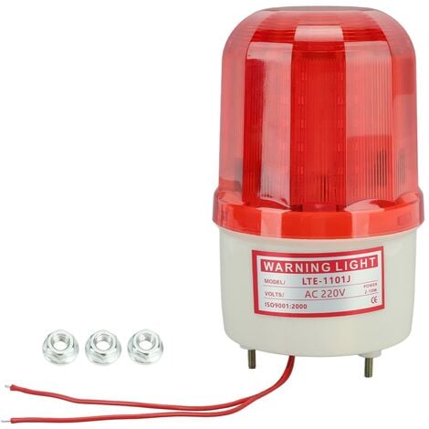 KESOTO 2X Gyrophare Balise de Signalisation Lumineuse LED 220v Lampe  d'Avertissement Clignotant Eclairage d'urgence Voiture