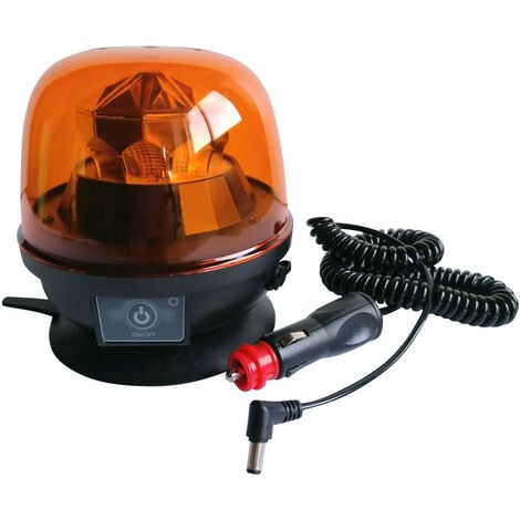 Dinfu Gyrophare LED orange 12V sans fil lumière stroboscopique