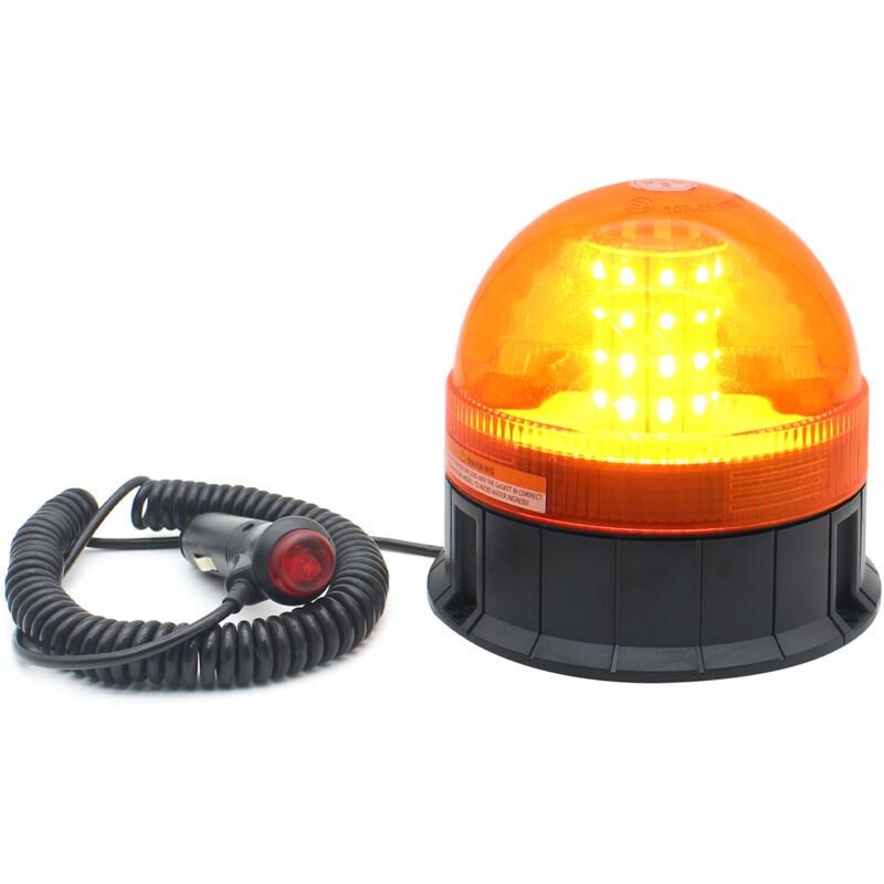Gyrophare Led Magnetique Orange 3 Modes 12V 24V Girophare led Vehicule pour Camion Voiture Chariot élévateur Golf utv Tracteur