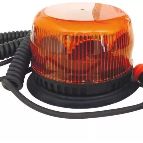 Gyrophare LED rotatif magnétique – Indice de protection IP45 – Alimentation 10-30V – Fixation magnétique avec prise allume-cigare – Mercura