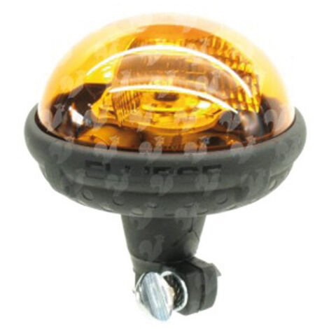 Gyrophare rotatif 12V – Diamètre 140mm – Hauteur 110mm – Protection IP65 – Signalisation pour agriculture et construction – CEA