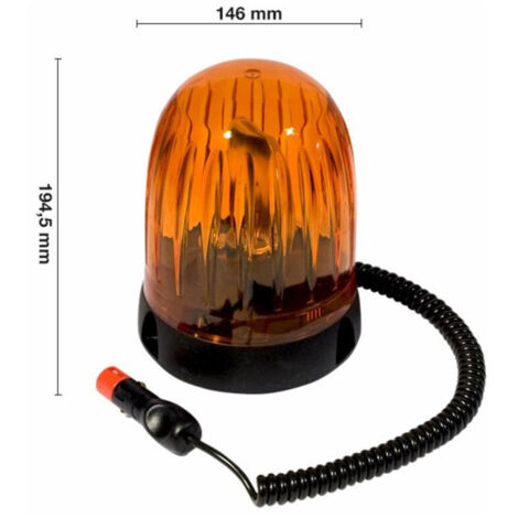 Gyrophare série Cripto 12 V à base magnétique avec allume cigare