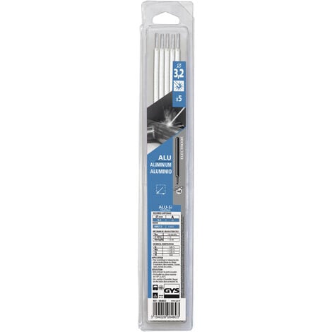 GYS - 5 Électrodes alu 4043 Ø 3,2 - brochable - 084803 - Ce produit de marque Gys est neuf.
