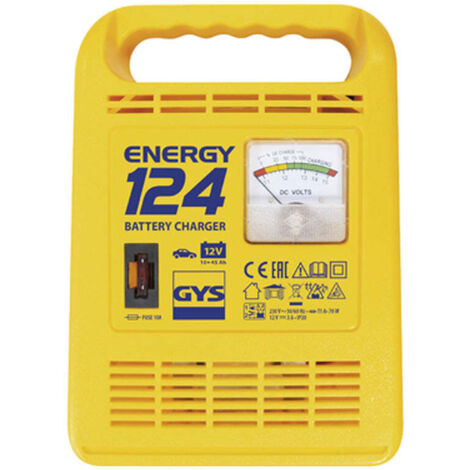 GYS – Chargeur pour électroportatif 23215 – 12V 3A – Capacité 10-45Ah – Protection courts-circuits – Voltmètre intégré pour état de charge