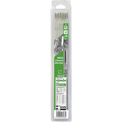 GYS Edelstahl Électrodes de soudage 10 pc(s) (Ø x L) 2.5 mm x 350 mm 40 - 80 A