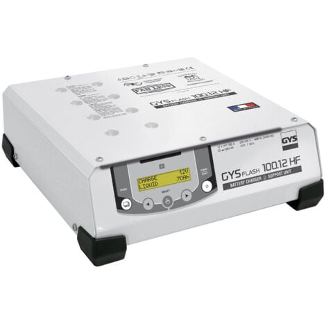 Chargeur BSU plomb/ lithium Gys GYSFLASH 100.12 HF 12V livré avec câbles 5m
