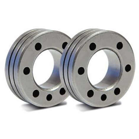 GYS Lot de 2 Galets de Type C pour Fil Plein en Acier, Diamètre 1,2 mm et 1,6 mm