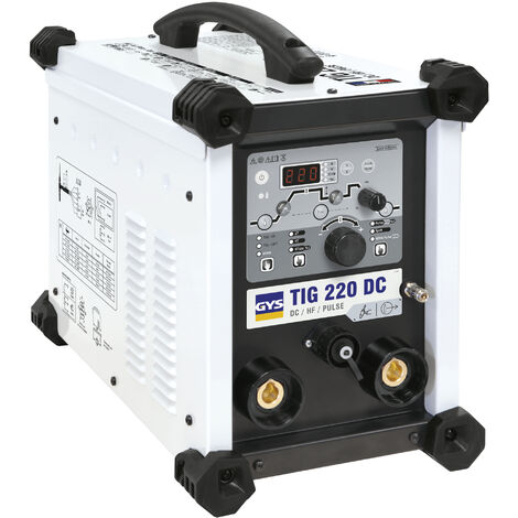 GYS – Poste à souder TIG 220A DC HF – Soudage haute qualité acier doux et inox – Courant jusqu'à 220A – Mode pulsé pour tôles dès 0.3mm