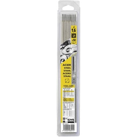 GYS Ruti-Stahl Électrodes de soudage 50 pc(s) (Ø x L) 1.6 mm x 300 mm 40 A (max.)