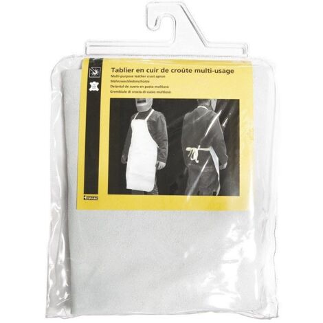 GYS – Tablier de soudeur en cuir croûte de vachette – Dimensions 90 x 60 cm – Protection contre chaleur et étincelles – Non réglable